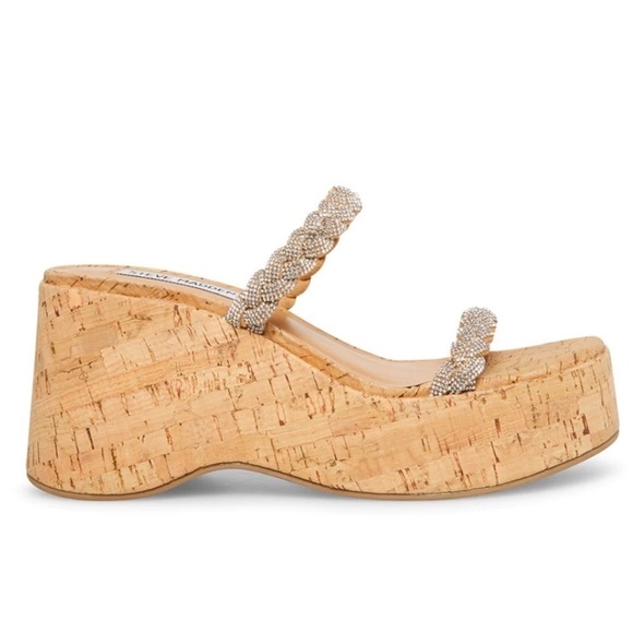 NEW! Steve Madden Silver Metallic Dayna Platform Sandal - Size 9 - Picture 6 of 14